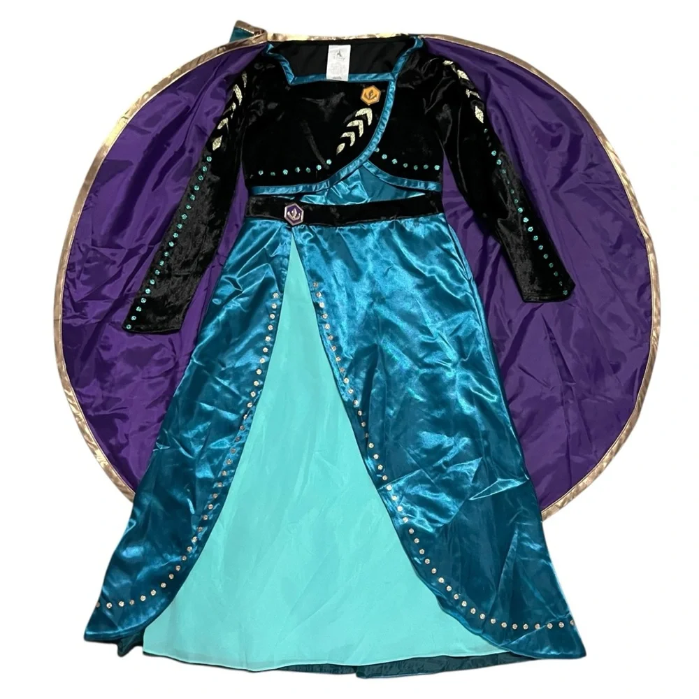 NEW Disney 7/8Y Queen Anna Costume Dress & Cape